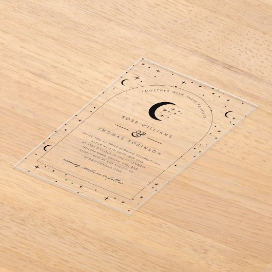 Celestial Arched Wedding Uitnodiging (Laagn)