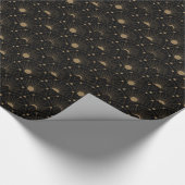 Celestial Art Deco 1920 maan en sterren Cadeaupapier (Hoek)