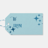 Celestial Art Deco Forest Holiday Cadeaulabel (Achterkant Horizontaal)