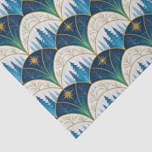 Celestial Art Deco Forest Holiday Tissuepapier (Detail)