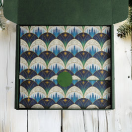 Celestial Art Deco Forest Holiday Tissuepapier
