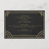 Celestial art deco wedding details card informatiekaartje (Achterkant)