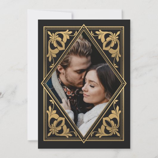 Celestial Art Nouveau Tarot Gotische bruiloft Foto Save The Date (Achterkant)