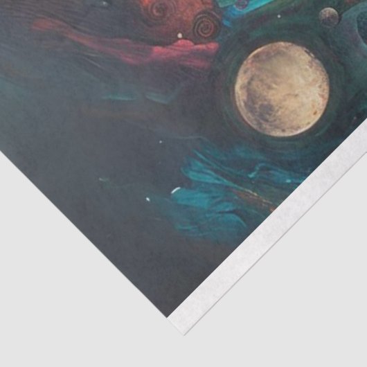 Celestial Art Piano Planeten Sterren Decoupage Tissuepapier (Detail)