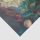 Celestial Art Piano Planeten Sterren Decoupage Tissuepapier (Detail)