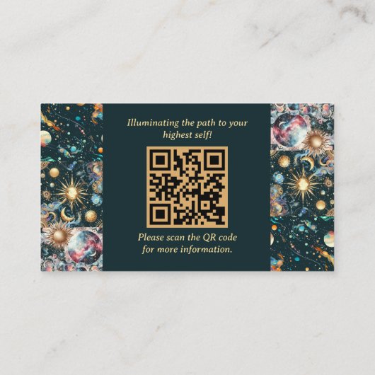 Celestial Astrologer Horoscoop Reader Professional Visitekaartje (Achterkant)