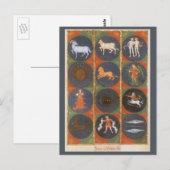  Celestial, Astrological Zodiac Chart, 1475 Briefkaart (Voorkant / Achterkant)