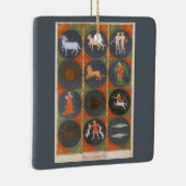  Celestial, Astrological Zodiac Chart, 1475 Keramisch Ornament (Rechts)