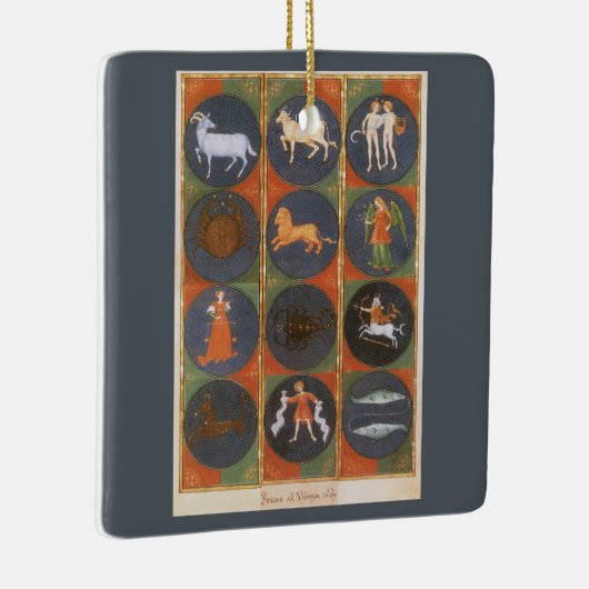  Celestial, Astrological Zodiac Chart, 1475 Keramisch Ornament (Rechts)