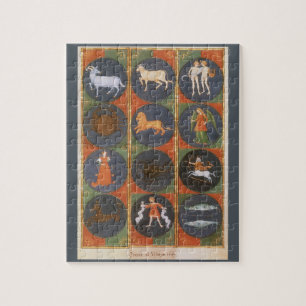  Celestial, Astrological Zodiac Chart, 1475 Legpuzzel