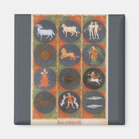 Celestial, Astrological Zodiac Chart, 1475 Magneet (Voorkant)