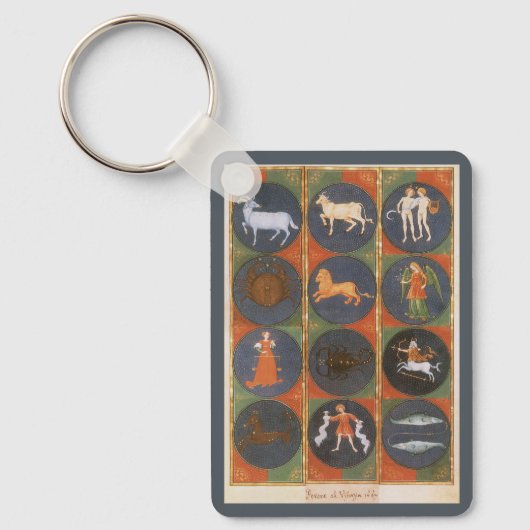  Celestial, Astrological Zodiac Chart, 1475 Sleutelhanger (Voorkant)