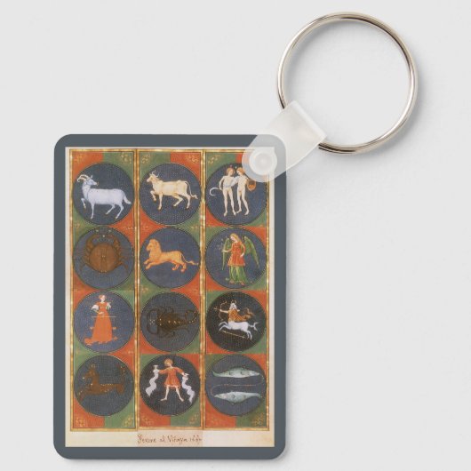  Celestial, Astrological Zodiac Chart, 1475 Sleutelhanger (Achterkant)