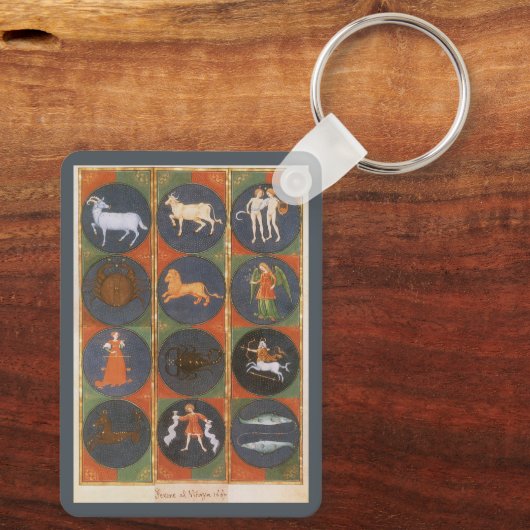  Celestial, Astrological Zodiac Chart, 1475 Sleutelhanger (Achterkant)