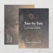 Celestial Astrology Gemini Aquarius Star Sign Aankondigingskaart (Voorkant / Achterkant)