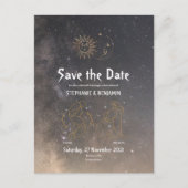 Celestial Astrology Gemini Aquarius Star Sign Aankondigingskaart (Voorkant)