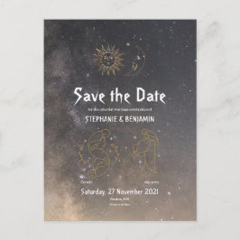 Celestial Astrology Gemini Aquarius Star Sign Aankondigingskaart