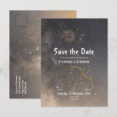 Celestial Astrology Gemini Sagittarius Star Sign Aankondigingskaart (Voorkant / Achterkant)