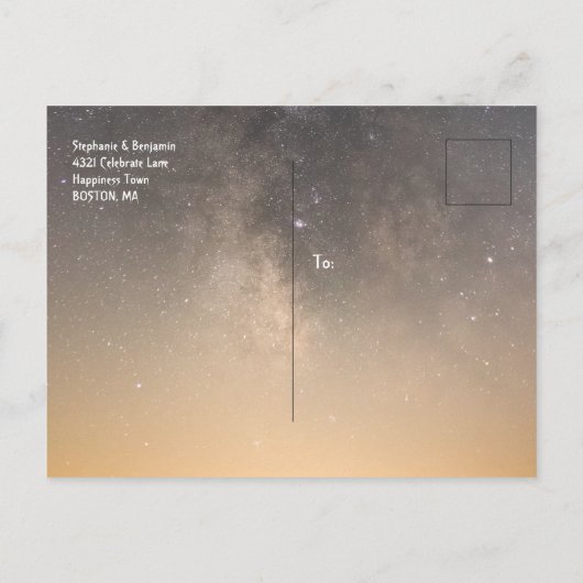 Celestial Astrology Gemini Sagittarius Star Sign Aankondigingskaart (Achterkant)