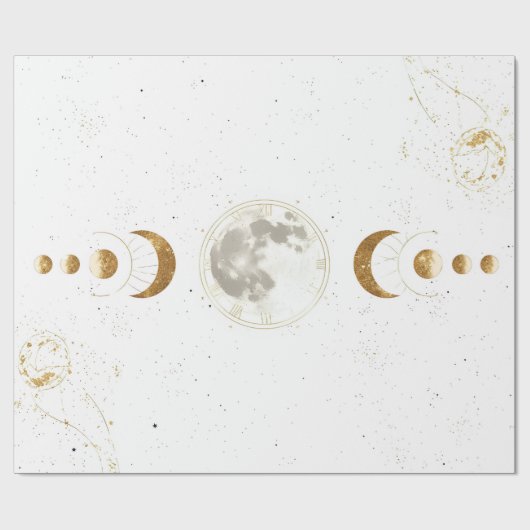 Celestial Astrology Pattern |Wrapping Paper Cadeaupapier (Vlak)