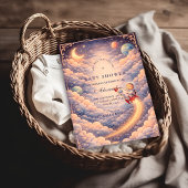 Celestial Astronaut Clouds Baby Shower Kaart