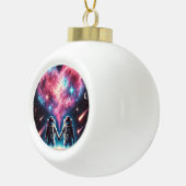 Celestial Astronaut - Snowflake ingelijst Ornament (Rechts)
