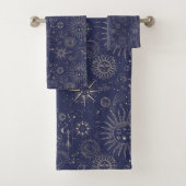 Celestial Astronomy Navy Pattern Bad Handdoek (Insitu)