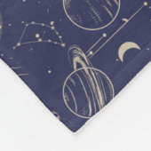 Celestial Astronomy Navy Pattern Fleece Deken (Hoek)