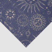 Celestial Astronomy Navy Pattern Tissuepapier (Detail)