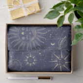 Celestial Astronomy Navy Pattern Tissuepapier (Geschenk)