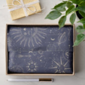 Celestial Astronomy Navy Pattern Tissuepapier (Geschenk)