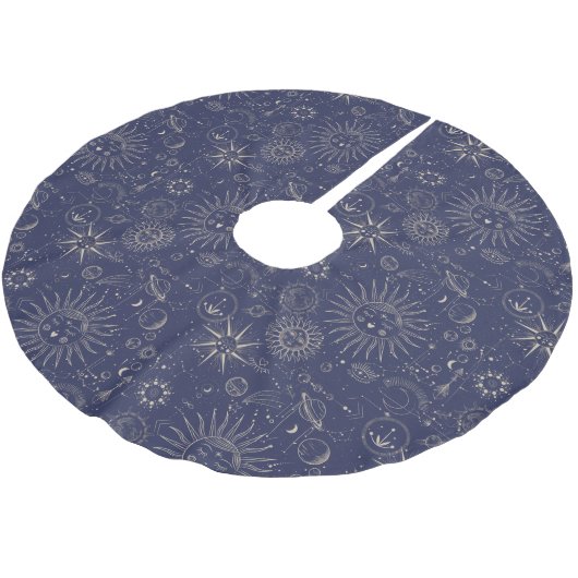 Celestial Astronomy Pattern Kerstboom Rok (Gekanteld)