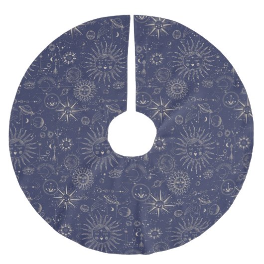 Celestial Astronomy Pattern Kerstboom Rok (Voorkant)