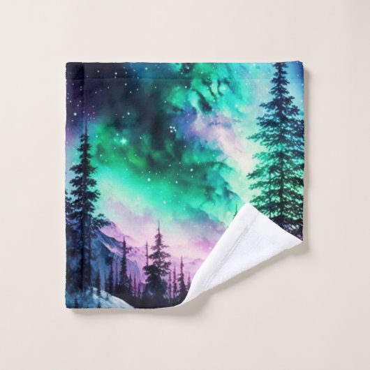 Celestial Aurora Borealis noordelijk licht Bad Handdoek (Wasdoekje)