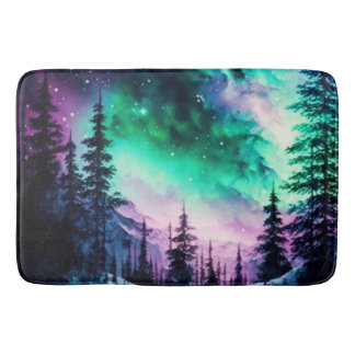 Celestial Aurora Borealis noordelijk licht Badmat