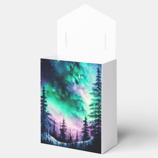 Celestial Aurora Borealis noordelijk licht Bedankdoosjes (Geopend)