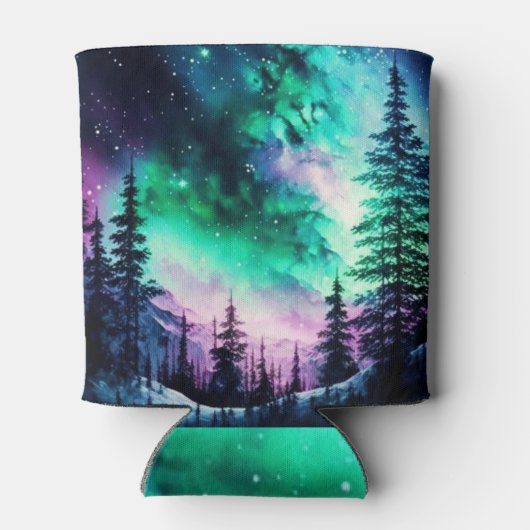 Celestial Aurora Borealis noordelijk licht Blikjeskoeler (Achterkant)