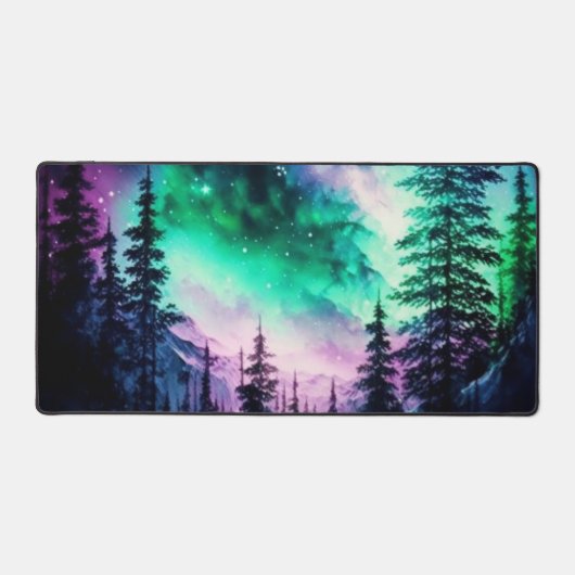 Celestial Aurora Borealis noordelijk licht Bureaumat (Voorkant)