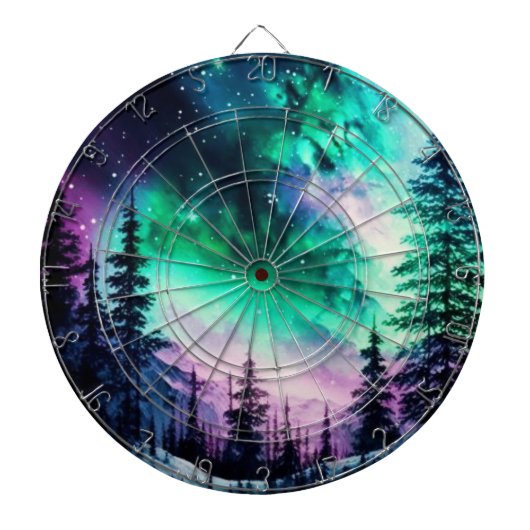 Celestial Aurora Borealis noordelijk licht Dartbord (Voorkant)