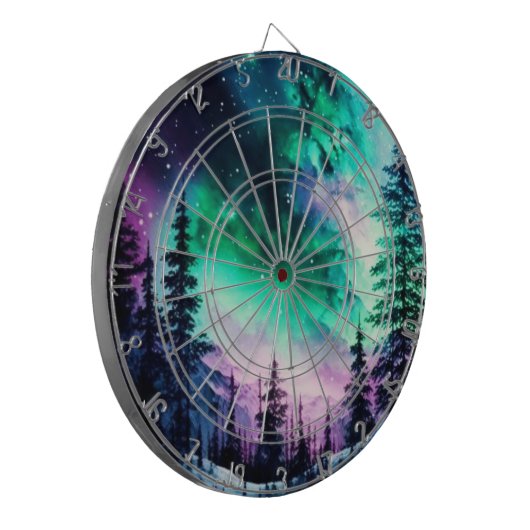 Celestial Aurora Borealis noordelijk licht Dartbord (Voorkant Links)