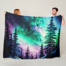 Celestial Aurora Borealis noordelijk licht Fleece Deken