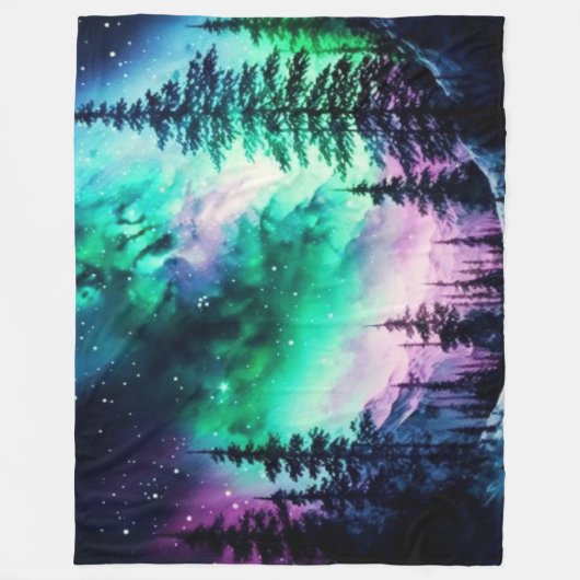 Celestial Aurora Borealis noordelijk licht Fleece Deken (Voorkant)