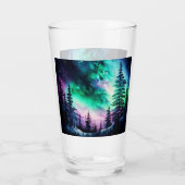 Celestial Aurora Borealis noordelijk licht Glas (Achterkant)