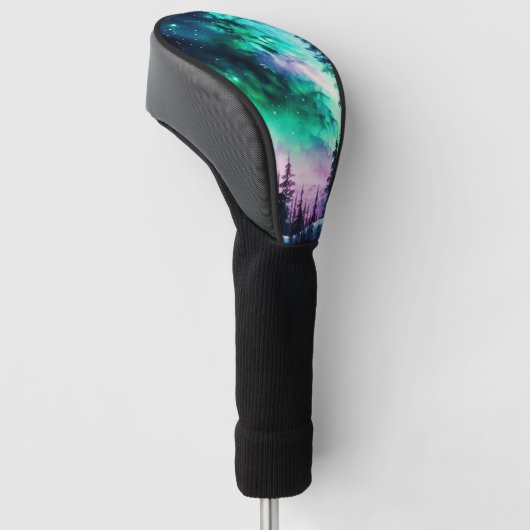 Celestial Aurora Borealis noordelijk licht Golfheadcover (Schuin)