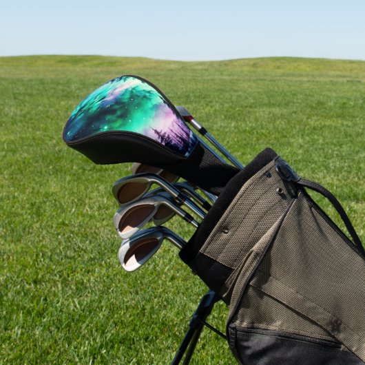 Celestial Aurora Borealis noordelijk licht Golfheadcover (Insitu)