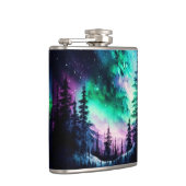 Celestial Aurora Borealis noordelijk licht Heupfles (Rechts)