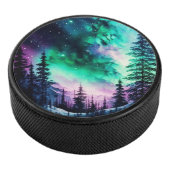 Celestial Aurora Borealis noordelijk licht Hockey Puck (3/4)