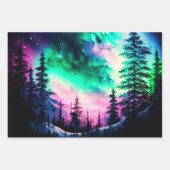 Celestial Aurora Borealis noordelijk licht Inpakpapier Vel (Voorkant 3)