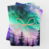 Celestial Aurora Borealis noordelijk licht Inpakpapier Vel (In situ)