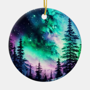 Celestial Aurora Borealis noordelijk licht Keramisch Ornament